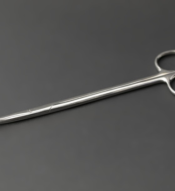 mueller potts scissors gold curved 16